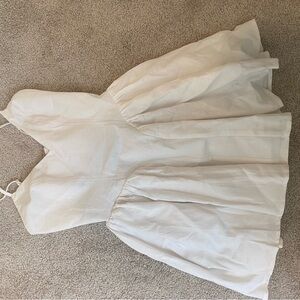 Runaway White Dress with Label Detail